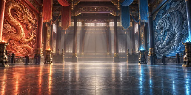 雙將房的龍虎殿場景